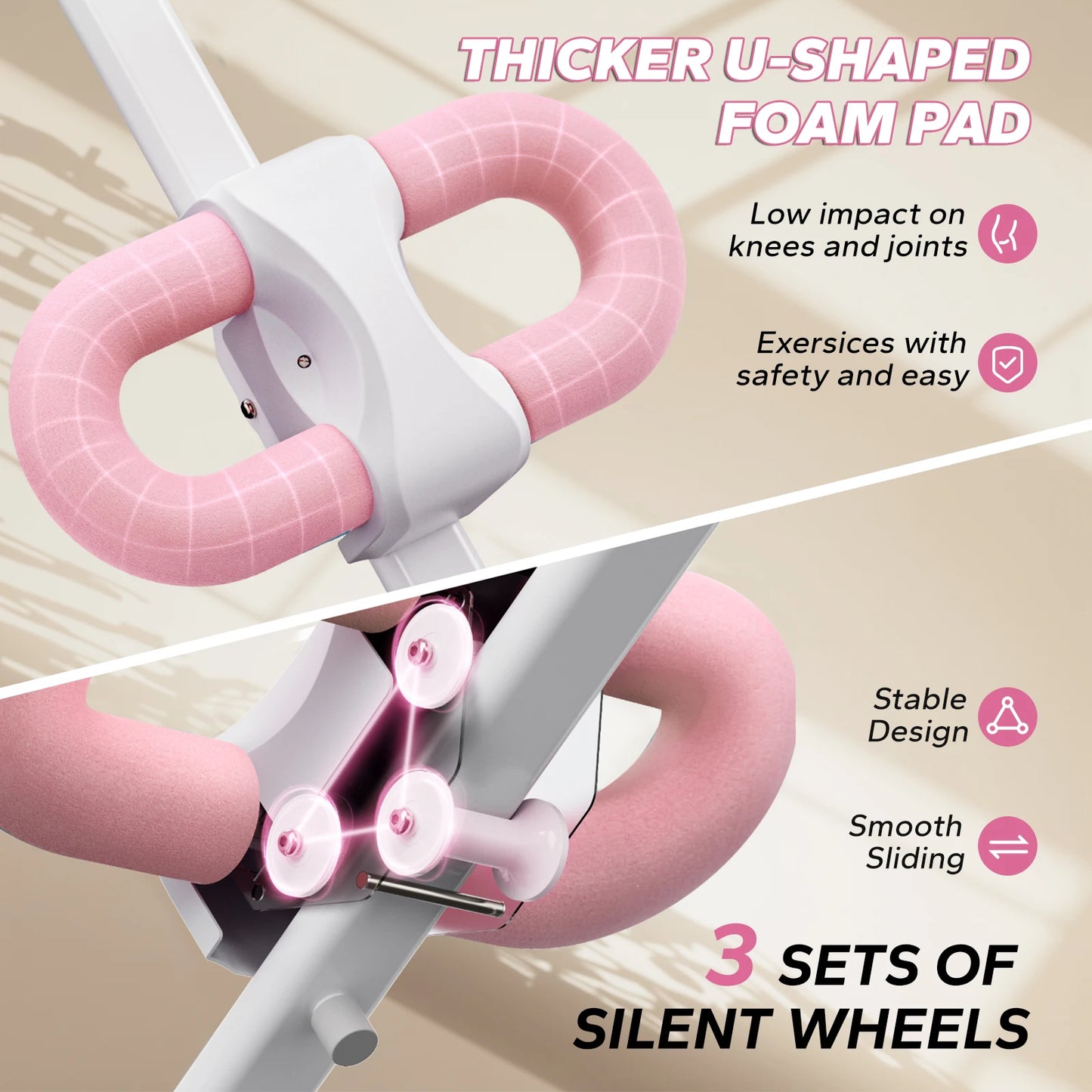 MERACH Ab Machine Adjustable Trainer Foldable Knee Support