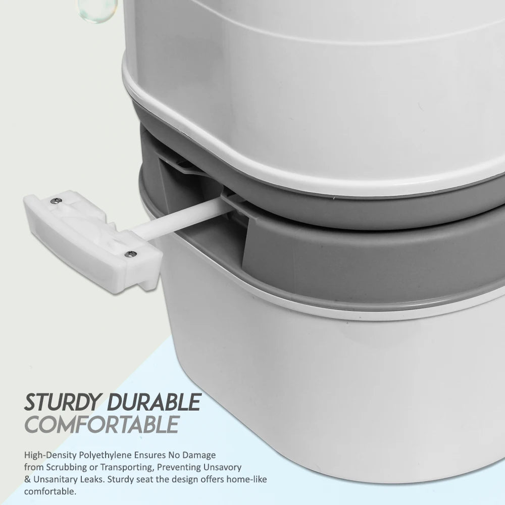 Portable Camping Toilet With Storage And Leak Proof Design - Arthur's Wellness Emporium