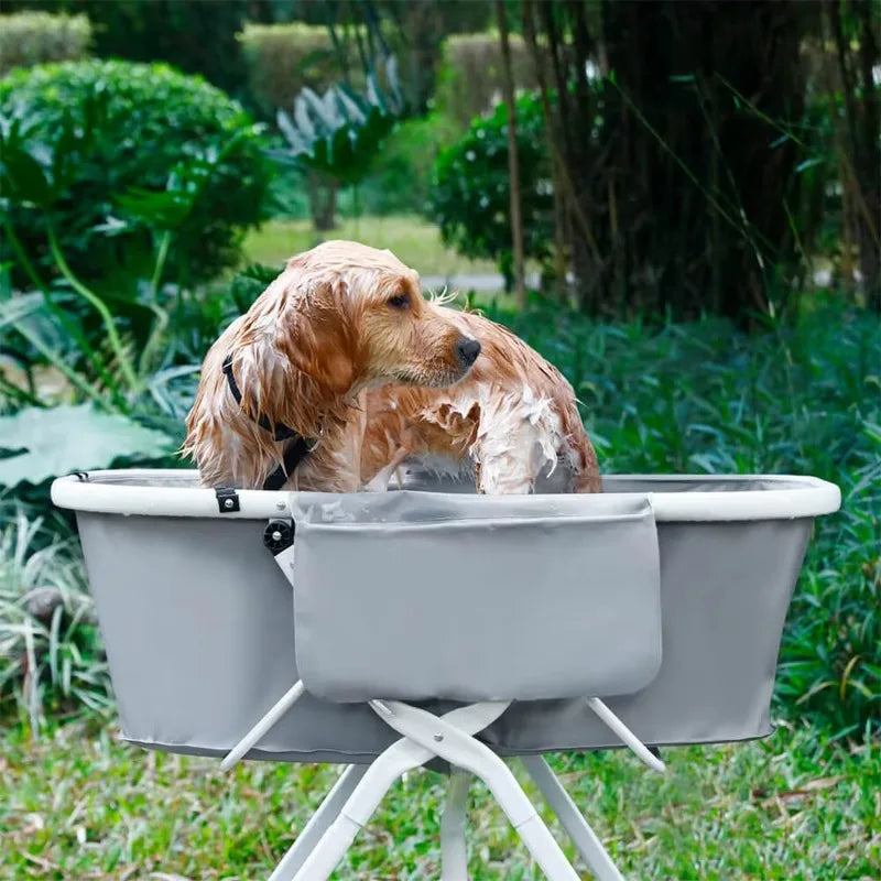 Nonedog Litter Elevated Folding Dog Bath Tub For Medium Pets - Arthur's Wellness Emporium