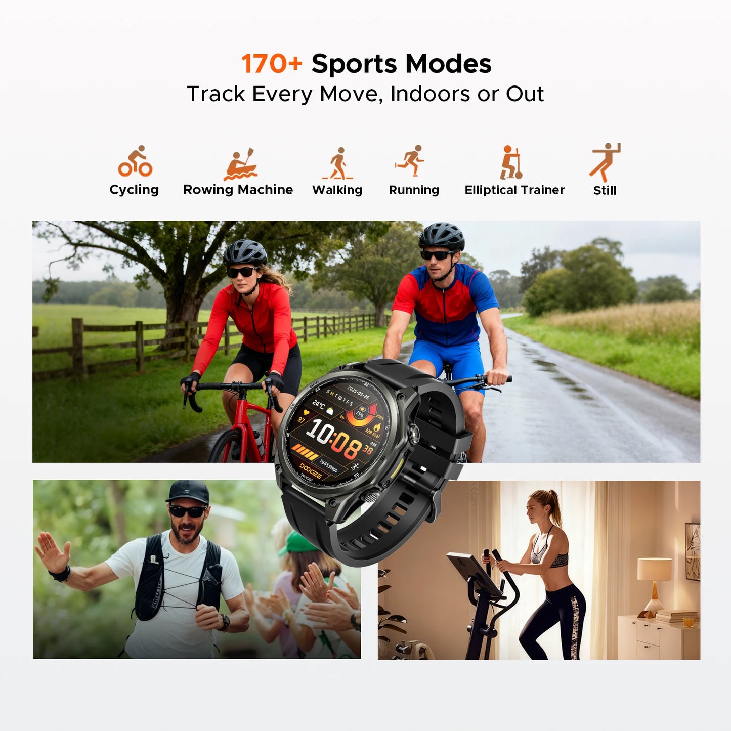 Doogee Anywise W1 Smartwatch 5ATM Water Resistance 178 Sports Modes - Arthur's Wellness Emporium
