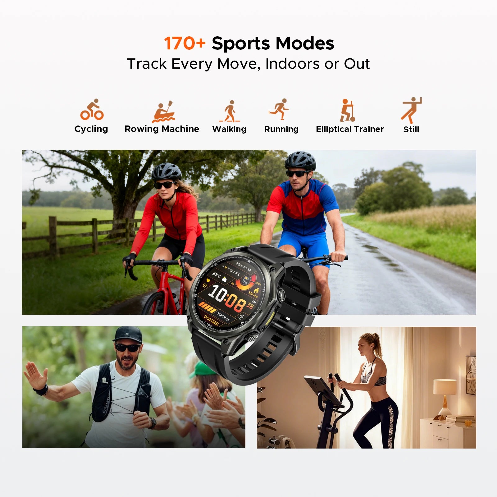 Doogee Anywise W1 Smartwatch 5ATM Water Resistance 178 Sports Modes - Arthur's Wellness Emporium