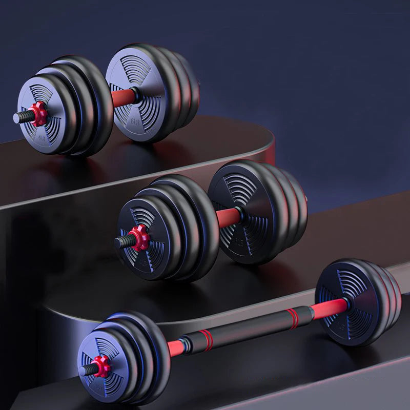 Adjustable Dumbbell To Barbell Set With Anti Slip Grip - Arthur's Wellness Emporium