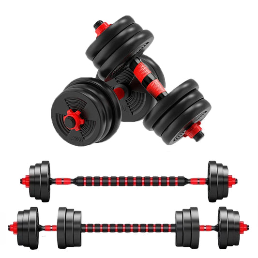 Adjustable Dumbbell To Barbell Set With Anti Slip Grip - Arthur's Wellness Emporium