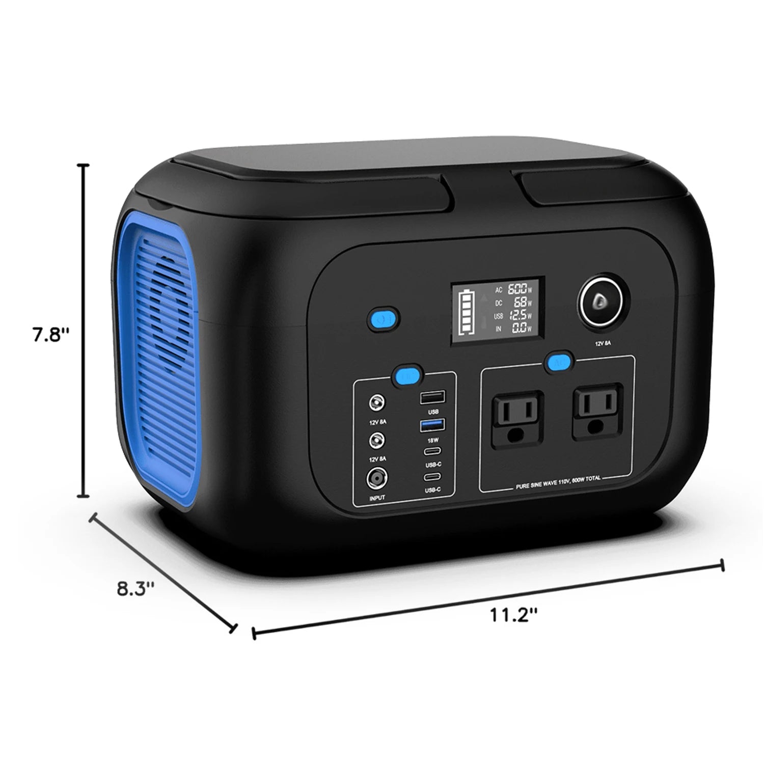 SinKeu 600W Portable Power Station Solar Generator 296Wh For Camping - Arthur's Wellness Emporium