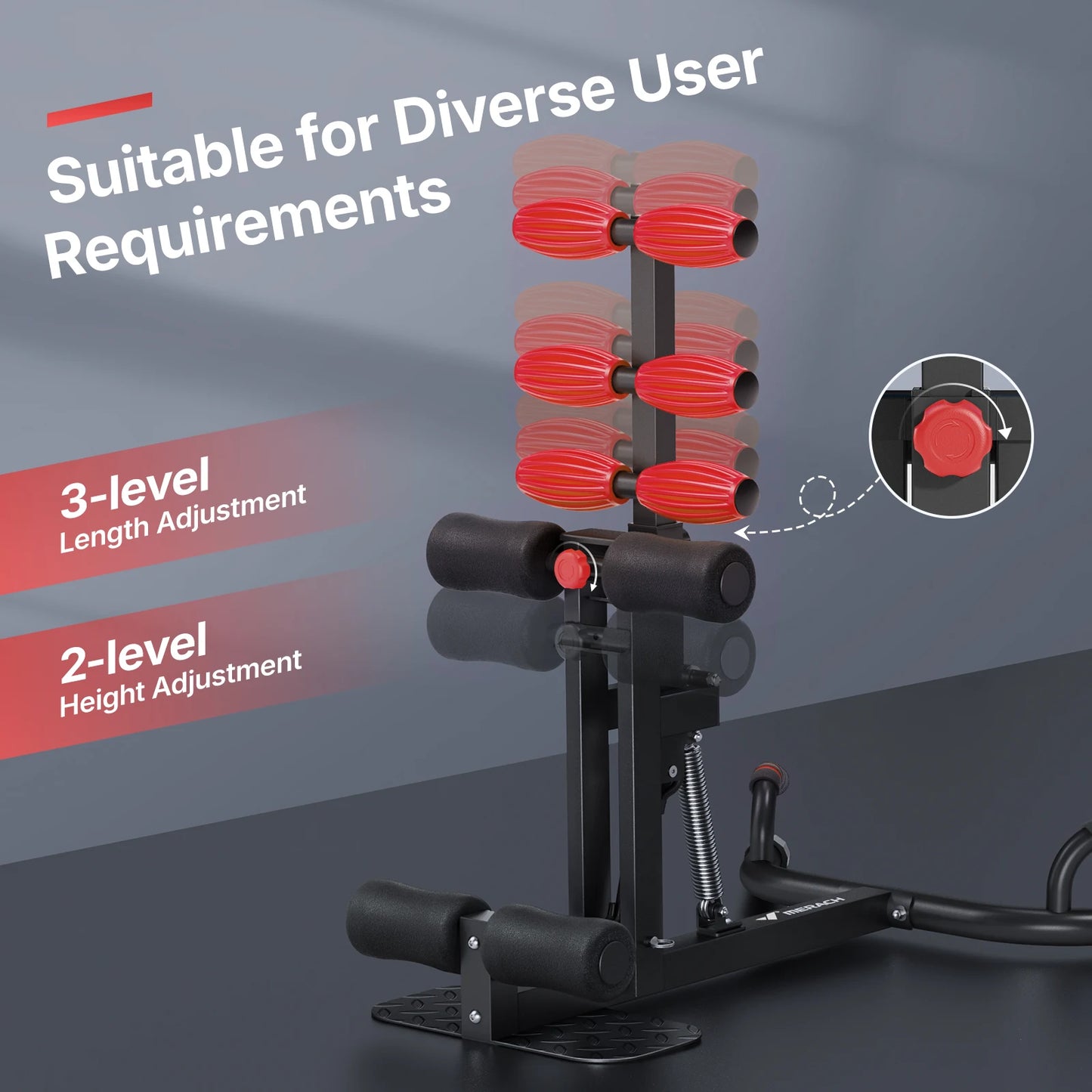 MERACH Deep Squat Machine Glutes Trainer Core And Legs