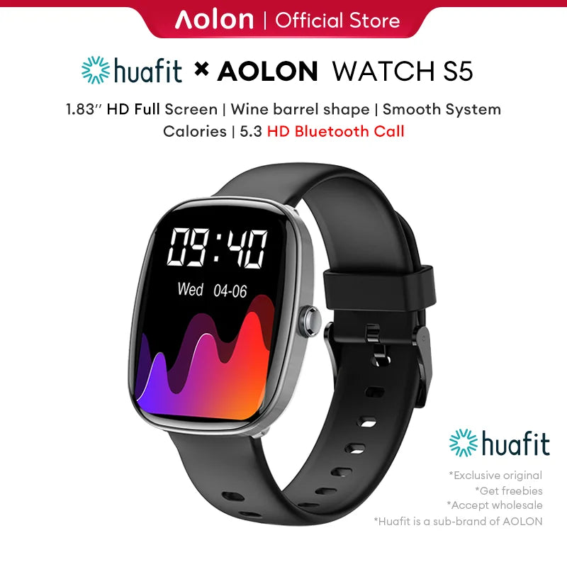 Huafit S5 1.83 Smartwatch With Calls IP68 iPhone Android - Arthur's Wellness Emporium