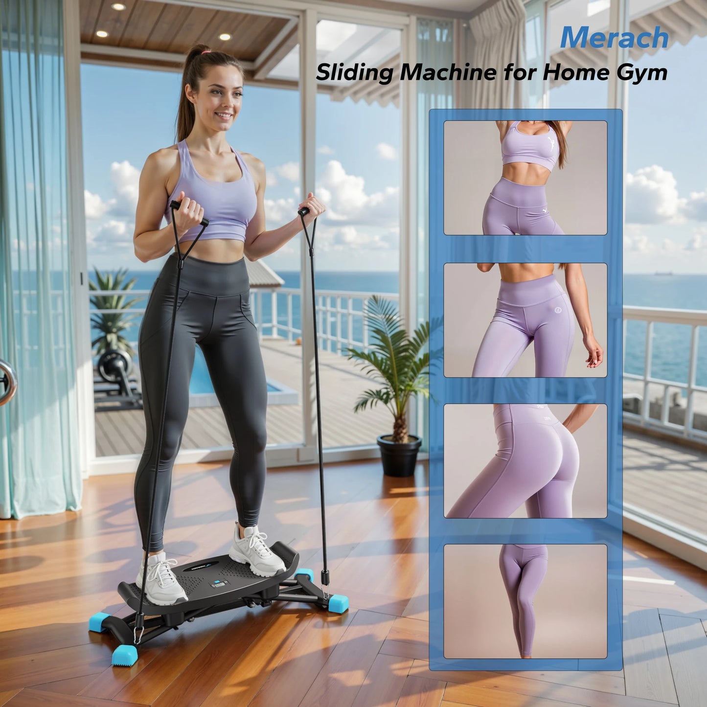 MERACH Ski Machine Simulated Ski Training Full Body Cardio Fitness - Arthur's Wellness Emporium