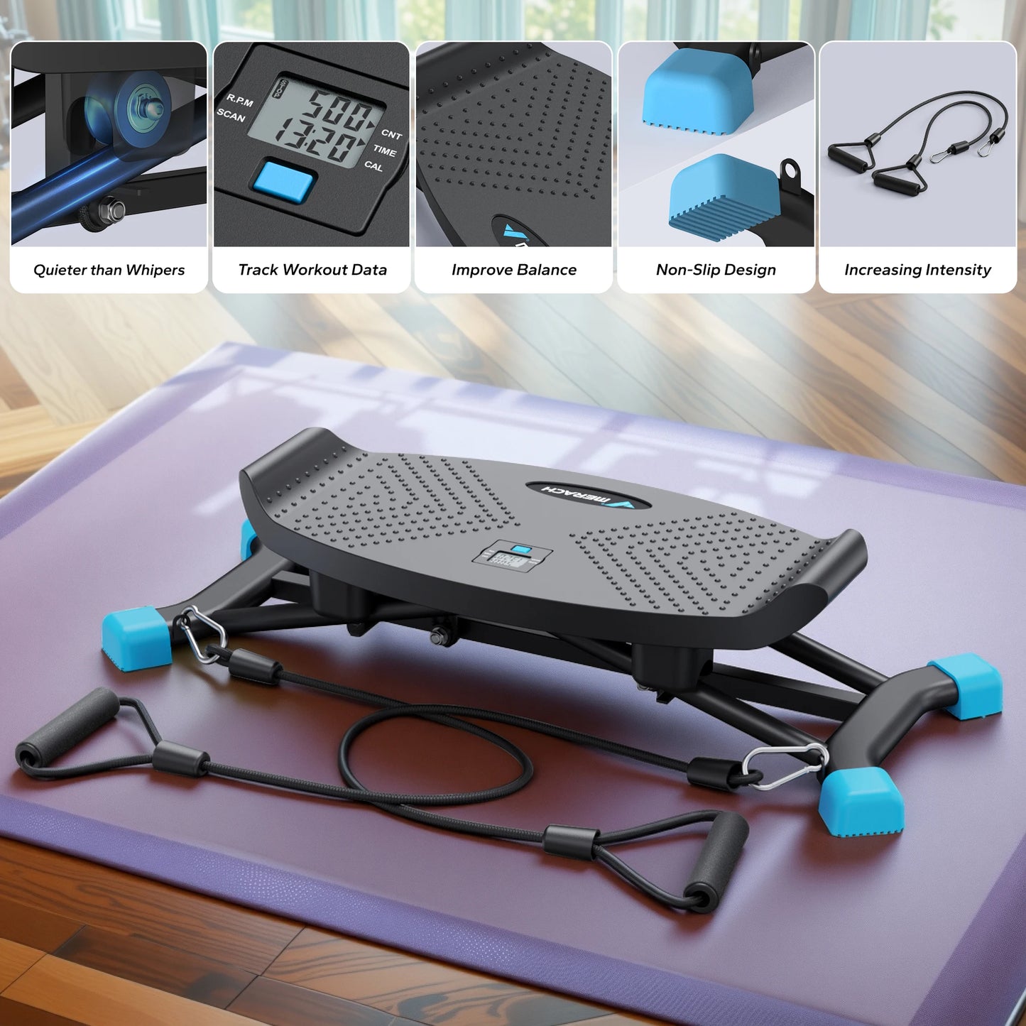 MERACH Ski Machine Simulated Ski Training Full Body Cardio Fitness - Arthur's Wellness Emporium