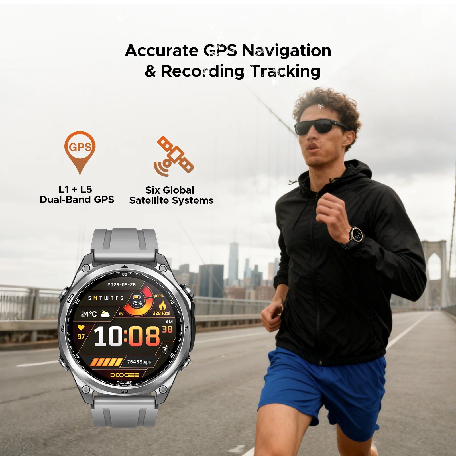 Doogee Anywise W1 Smartwatch 5ATM Water Resistance 178 Sports Modes - Arthur's Wellness Emporium