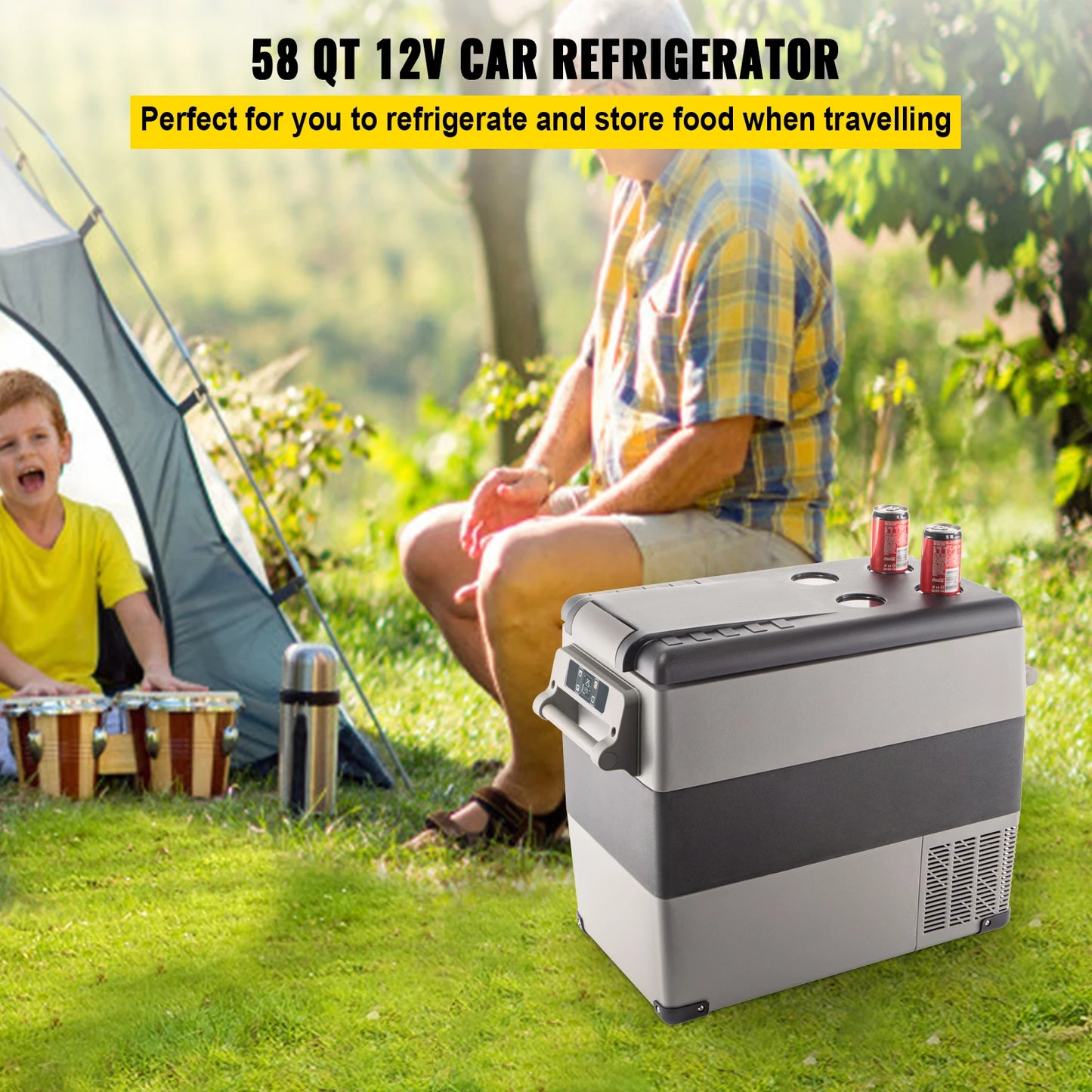 SucceBuy Car Refrigerator Portable 12V Compressor Cooler for Camping