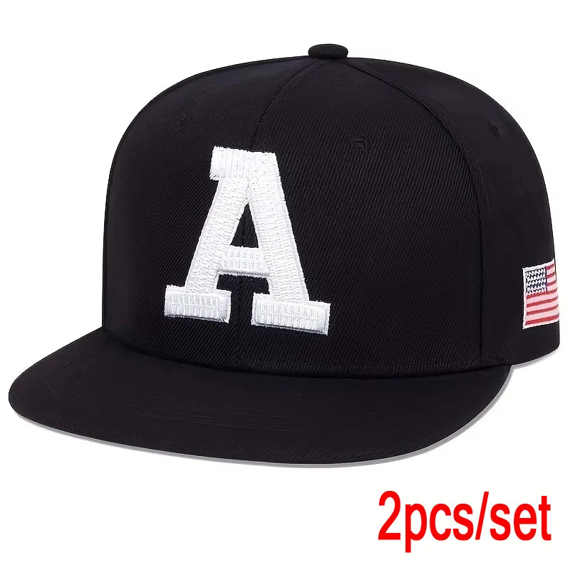 TUNICACN Hip Hop Cap A Letter Embroidery Baseball Hat