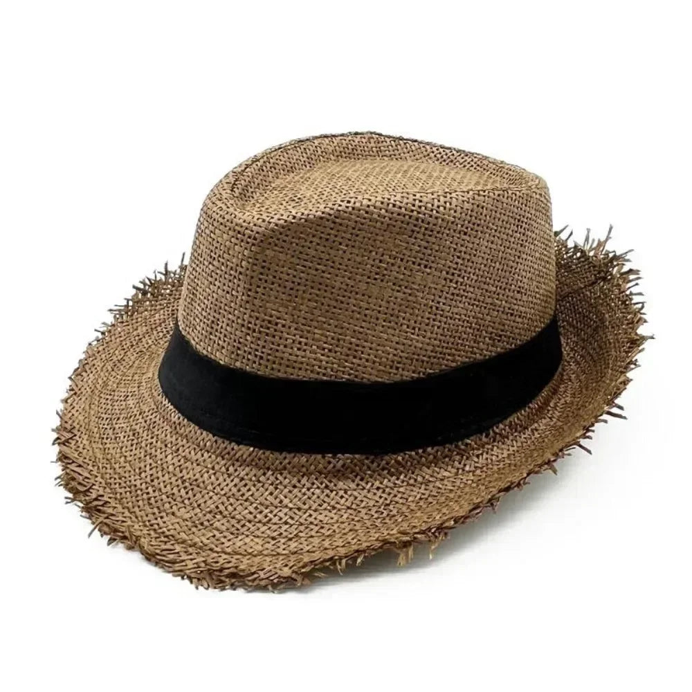 Straw Sun Hat Unisex Wide Brim Beach Fashion Sun Protection