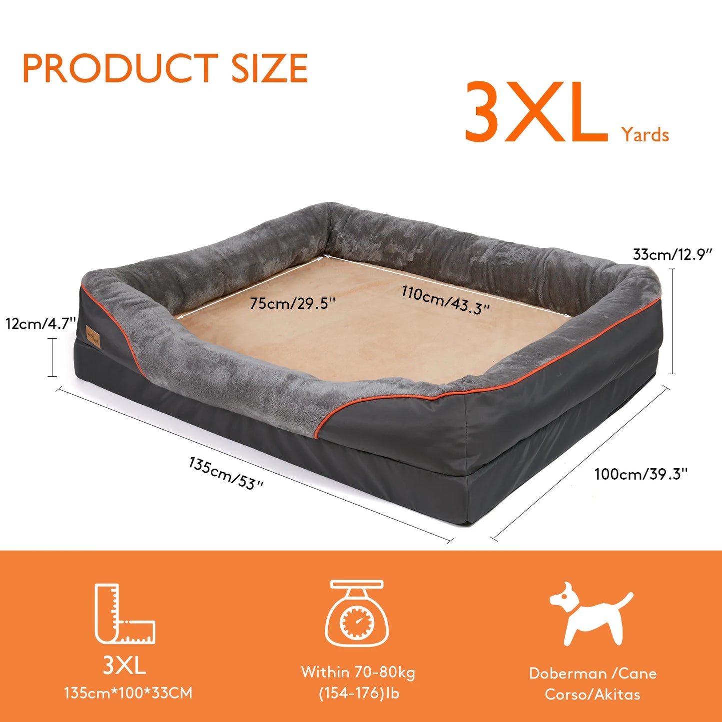 BINGOPAW Dog Bed Soft Anti Allergy Warm Fleece Washable Cover - Arthur's Wellness Emporium