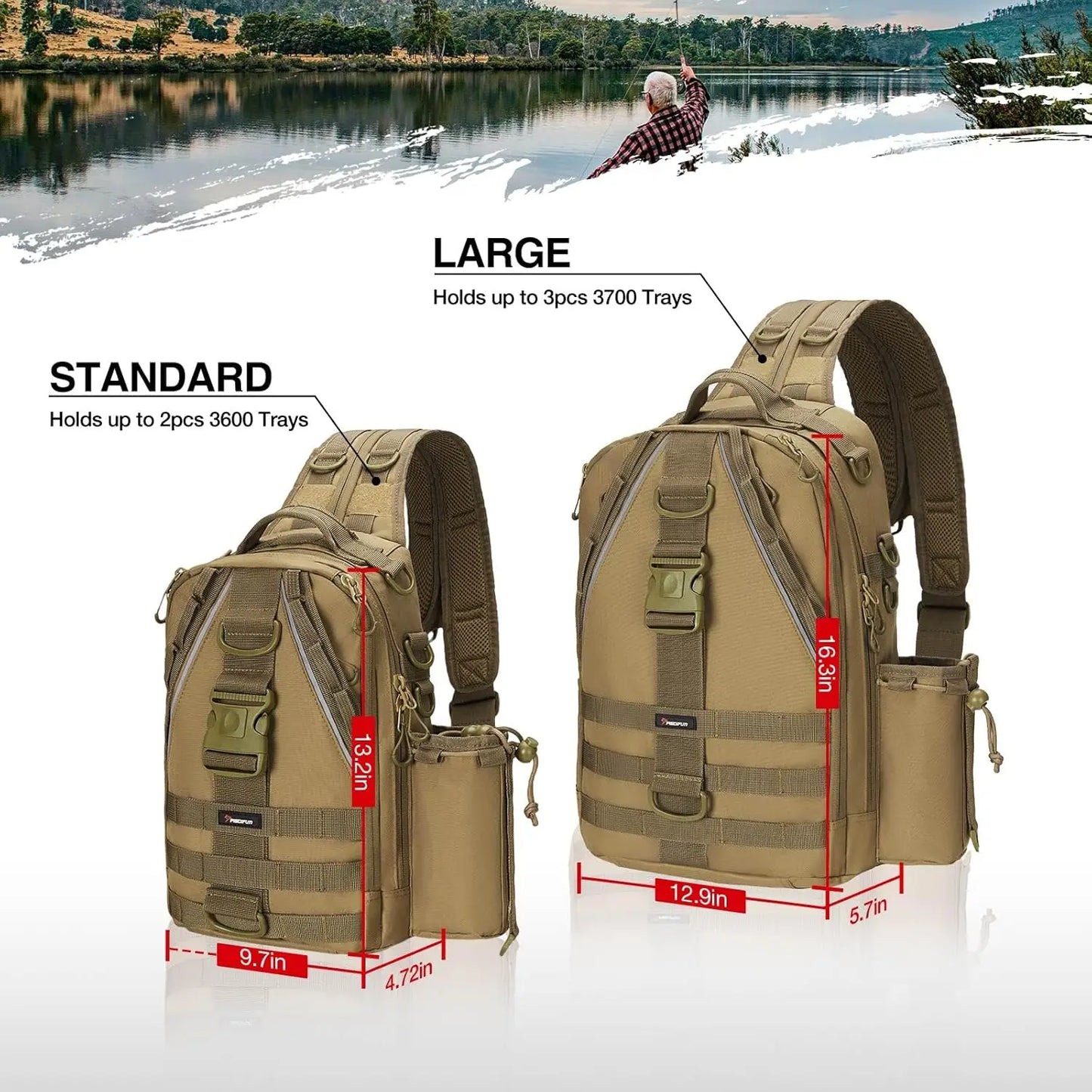 Travel X Water Resistant Fishing Tackle Backpack With Rod Holder - Arthur's Wellness Emporium