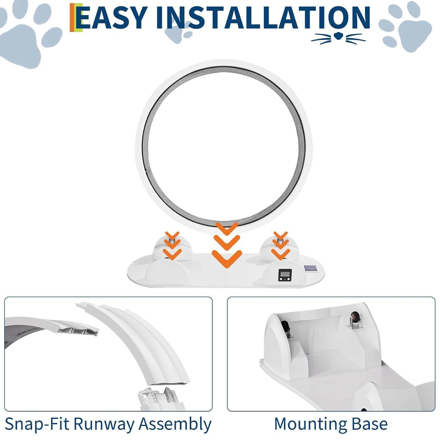 HiMISSCN Cat Exercise Wheel Indoor Running Wheel For Cats - Arthur's Wellness Emporium