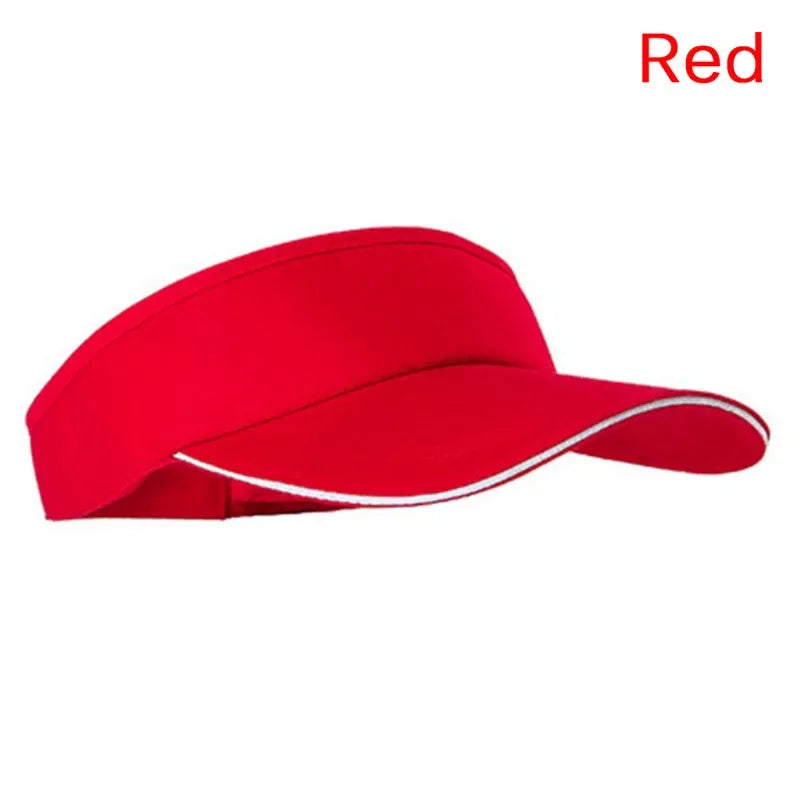 Cotton Adjustable Visor Cap For Running Tennis Golf Unisex - Arthur's Wellness Emporium