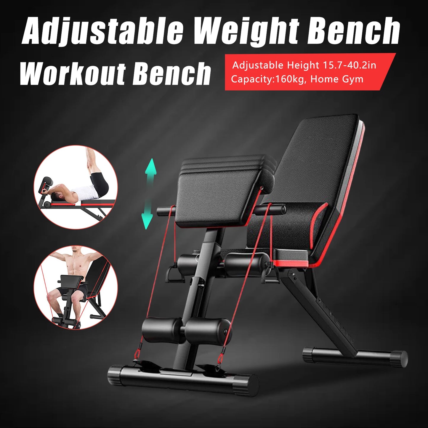 Adjustable Weight Bench for Strength Training and Fitness