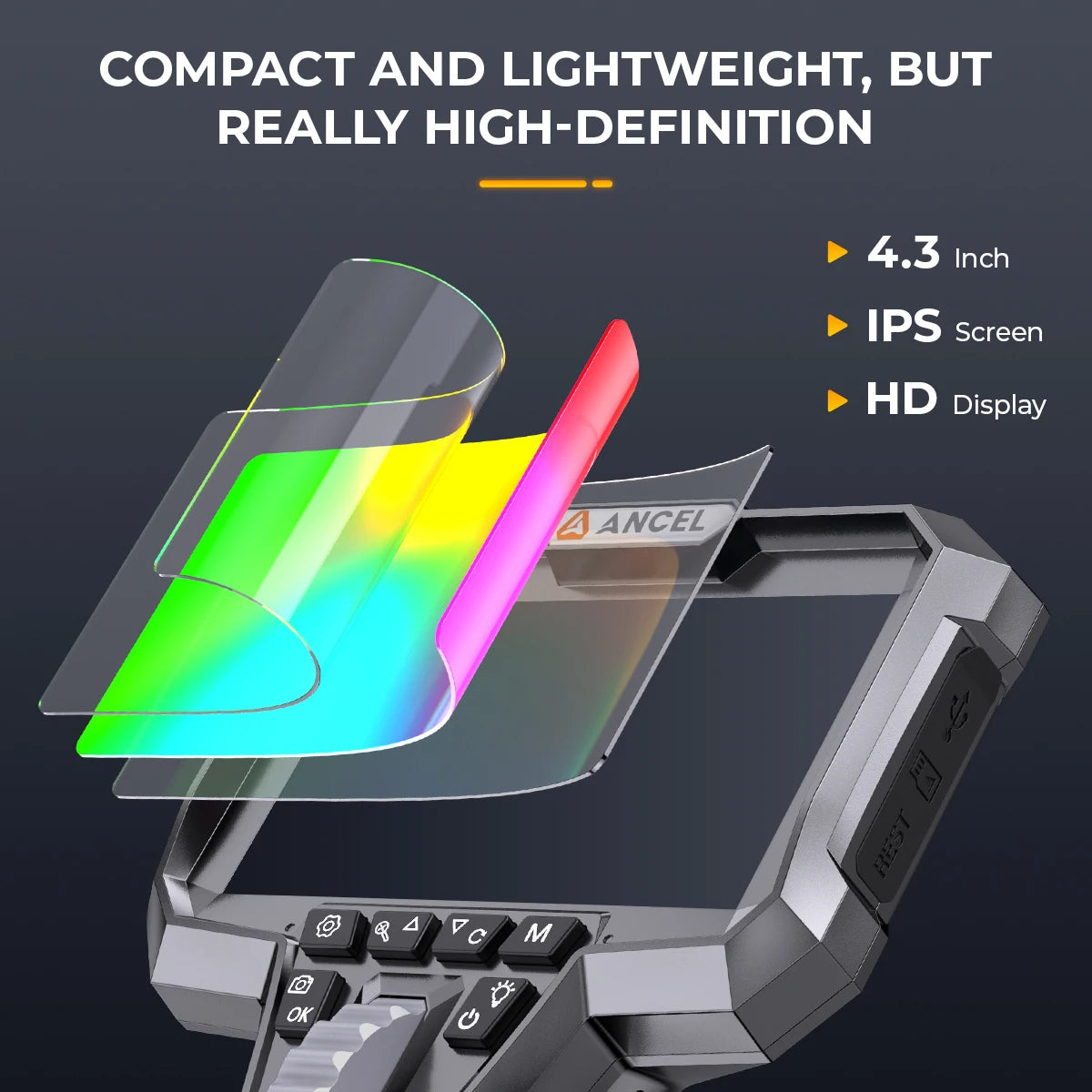 ANCEL AN302 Two Way Articulating Automotive Endoscope - Arthur's Wellness Emporium