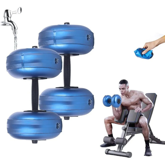 Water Filled Dumbbells Set 4 To 22 Lbs Adjustable Portable - Arthur's Wellness Emporium