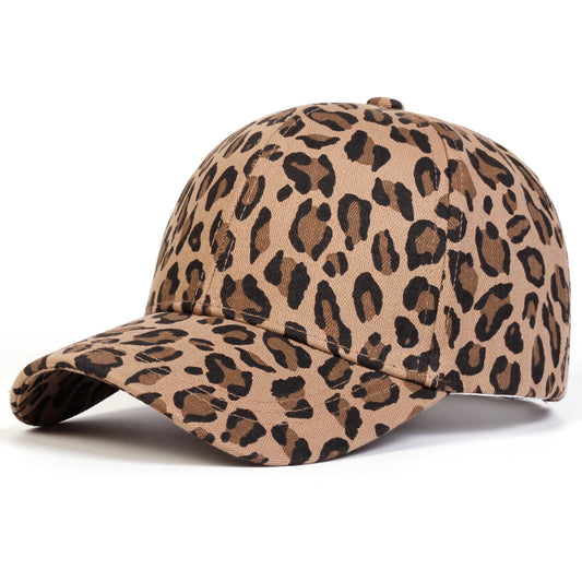 Unisex Leopard Print Baseball Cap Adjustable Sun Hat
