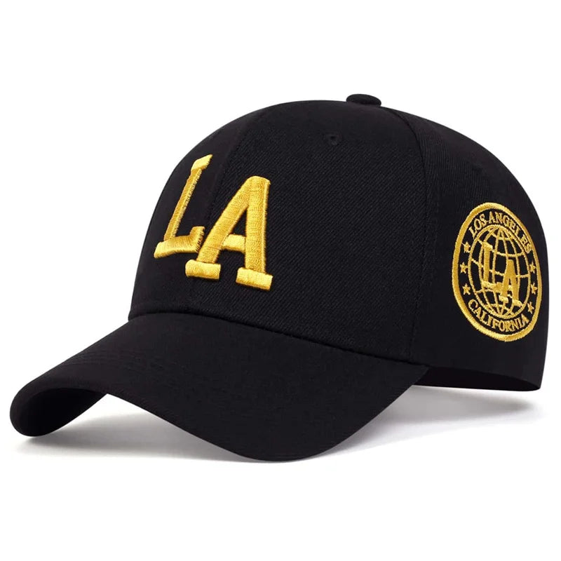 Zhejiang LA Letter Embroidered Unisex Adjustable Baseball Cap Sunscreen Hat