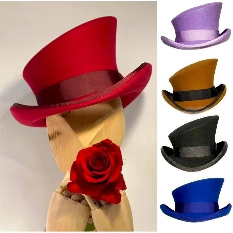 CN Hundred Percent Wool Fedora Hat Unisex Steampunk Cosplay