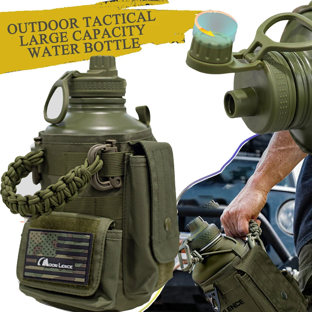 Outdoor Stainless Steel Thermal Water Bottle With Adjustable Strap - Arthur's Wellness Emporium