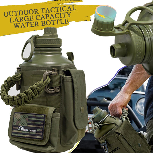 Outdoor Stainless Steel Thermal Water Bottle With Adjustable Strap - Arthur's Wellness Emporium
