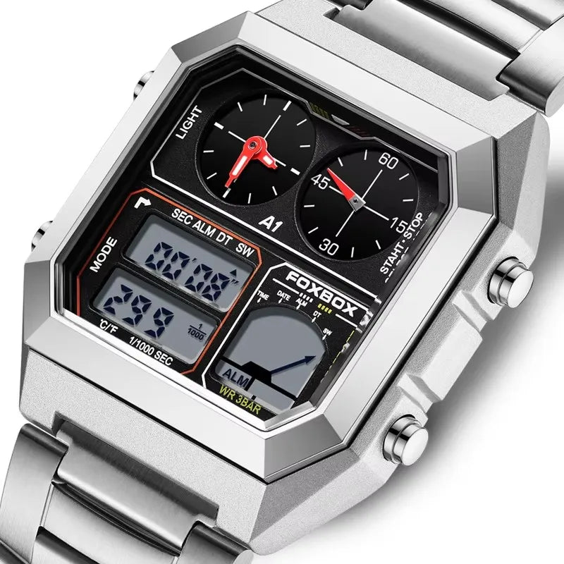 FoxBox Men's Digital Sports Watch Luminous Waterproof Calendar - Arthur's Wellness Emporium