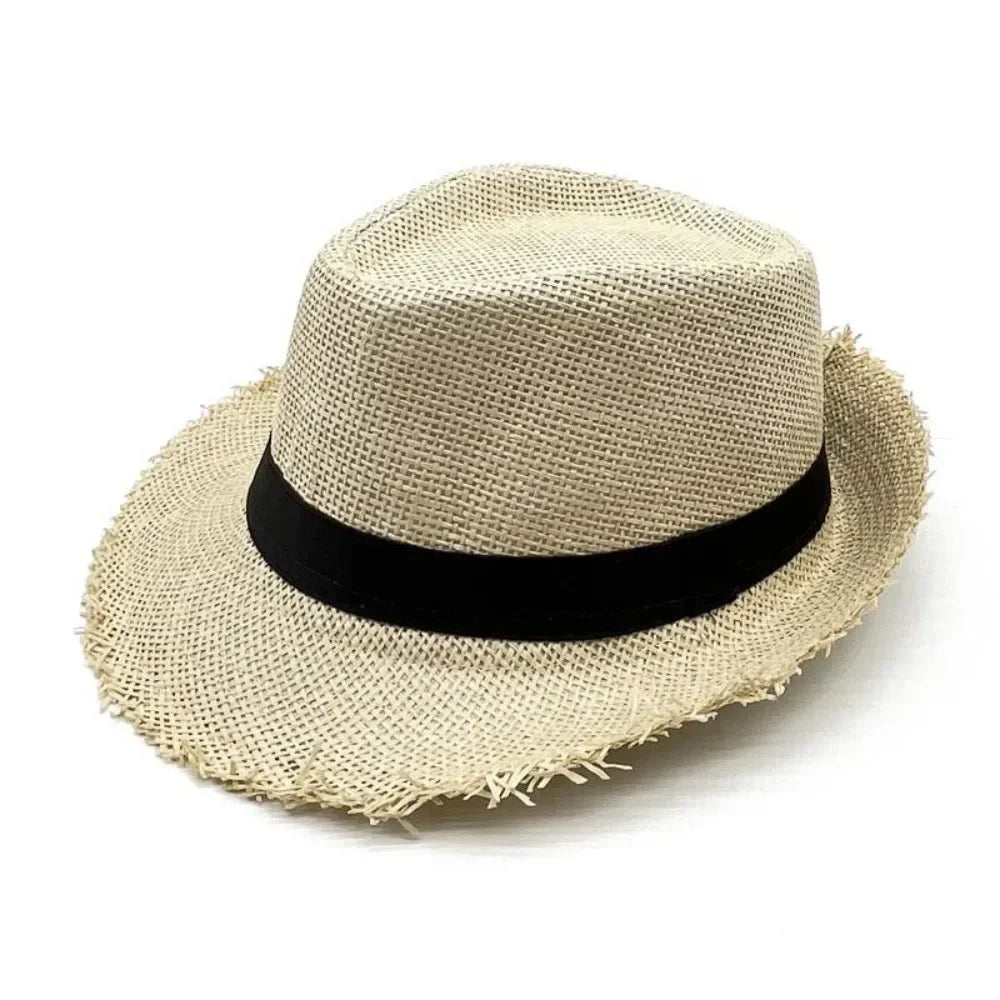 Straw Sun Hat Unisex Wide Brim Beach Fashion Sun Protection