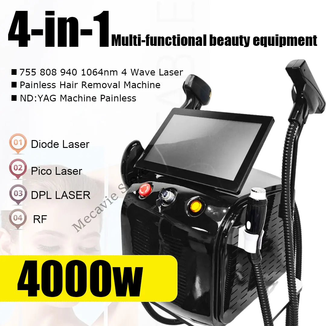 Emsnova 4In1 Diode Laser Pico 808 Hair Removal System - Arthur's Wellness Emporium