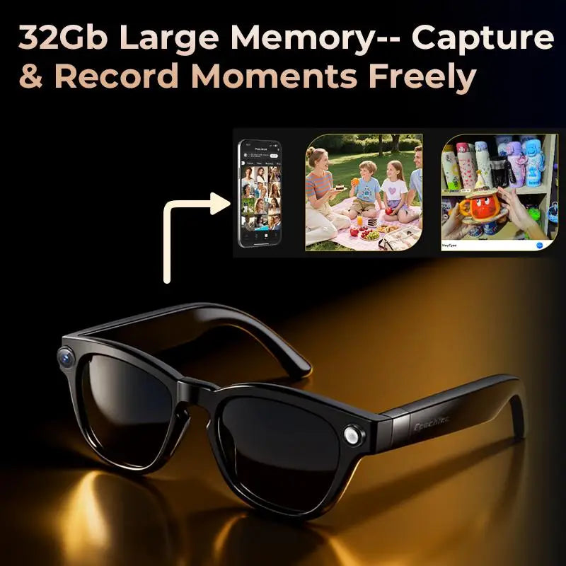 Smart Glasses Real Time Translation AI Chat Assistant 8MP Camera