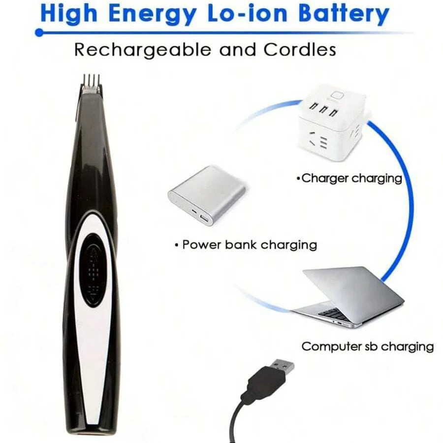 Dog Grooming Kit Hair Clipper Low Noise Rechargeable Pet Clippers - Arthur's Wellness Emporium