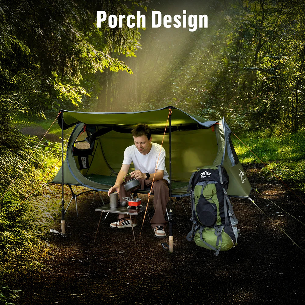 Night Cat Pop Up 1 Person Camping Tent Waterproof Instant Setup - Arthur's Wellness Emporium