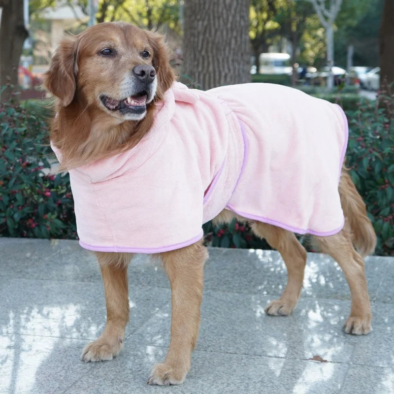 Dog Bathrobe Super Absorbent Microfiber Pet Towel Quick Dry - Arthur's Wellness Emporium