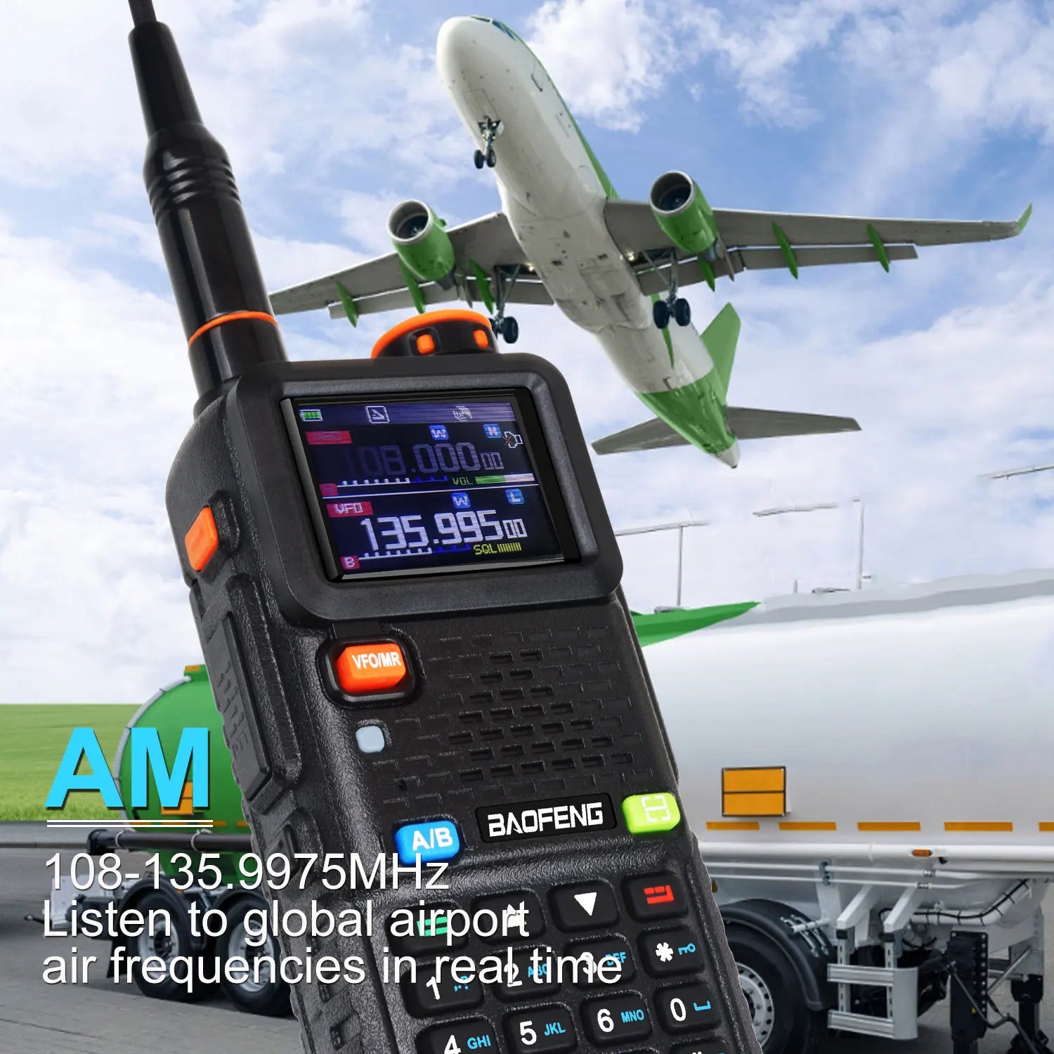 Baofeng 5RH Pro GPS Multi Band Walkie Talkie AM FM NOAA Type C - Arthur's Wellness Emporium