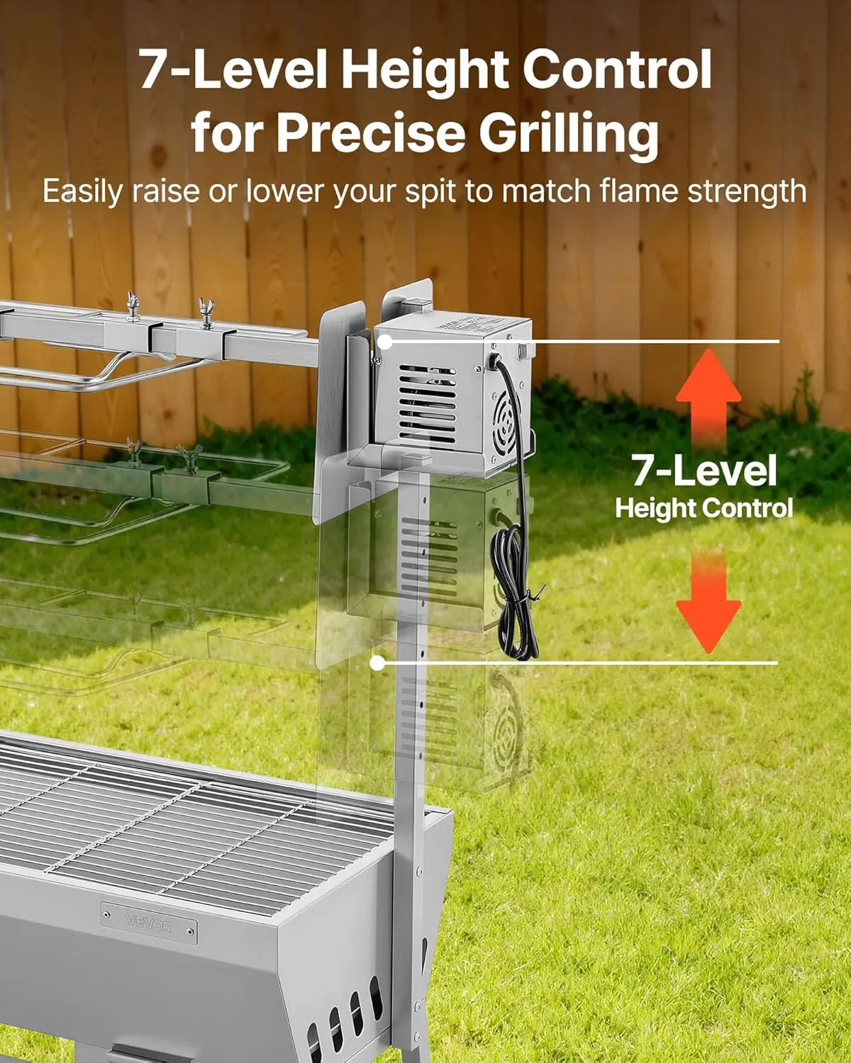 Rotisserie Grill 38W Stainless Steel Outdoor Pig and Lamb Spit Roaster