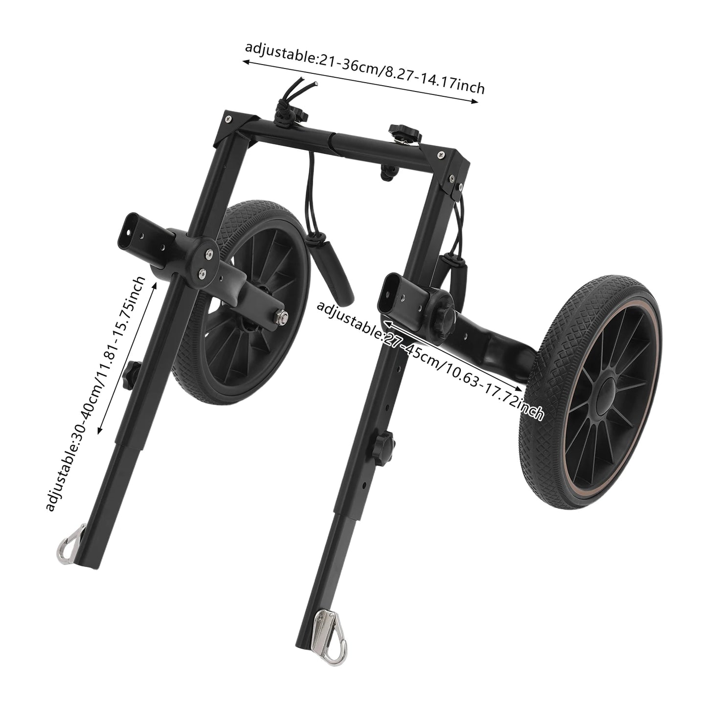 Adjustable Dog Wheelchair Hind Leg Walker Aluminum Alloy Rehab Cart