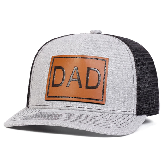 Unisex Dad Leather Patch Mesh Baseball Cap Adjustable - Arthur's Wellness Emporium