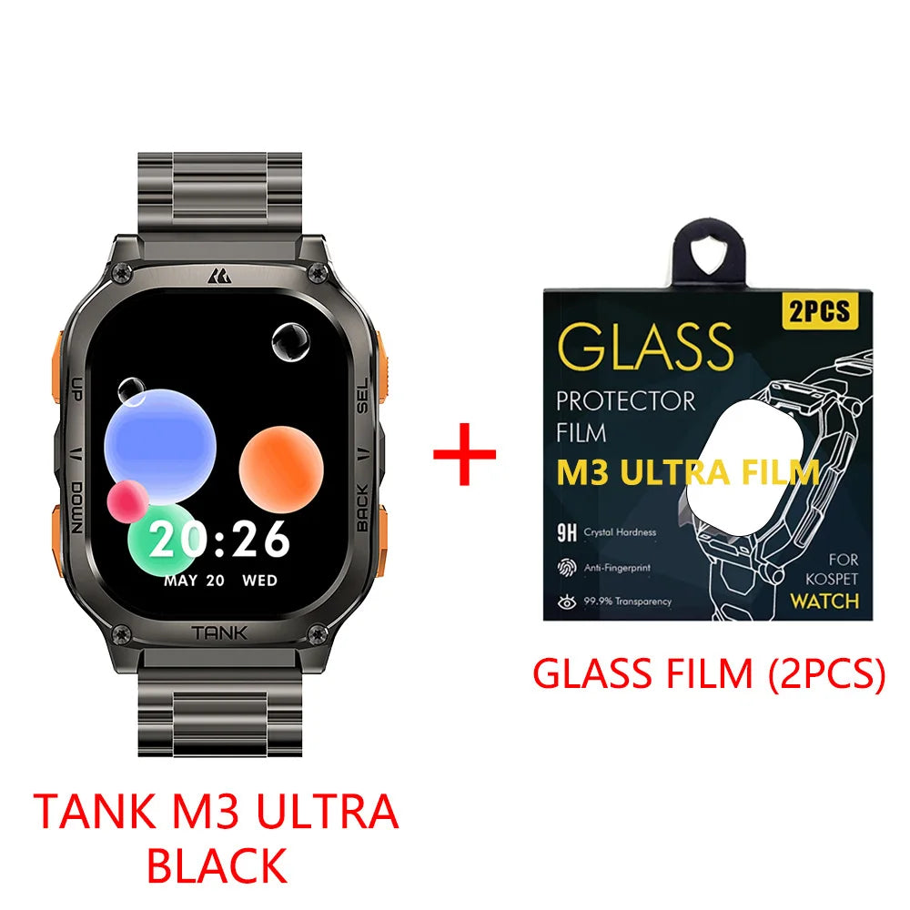 KOSPET Tank M3 Ultra GPS Smartwatch Men AMOLED AOD - Arthur's Wellness Emporium
