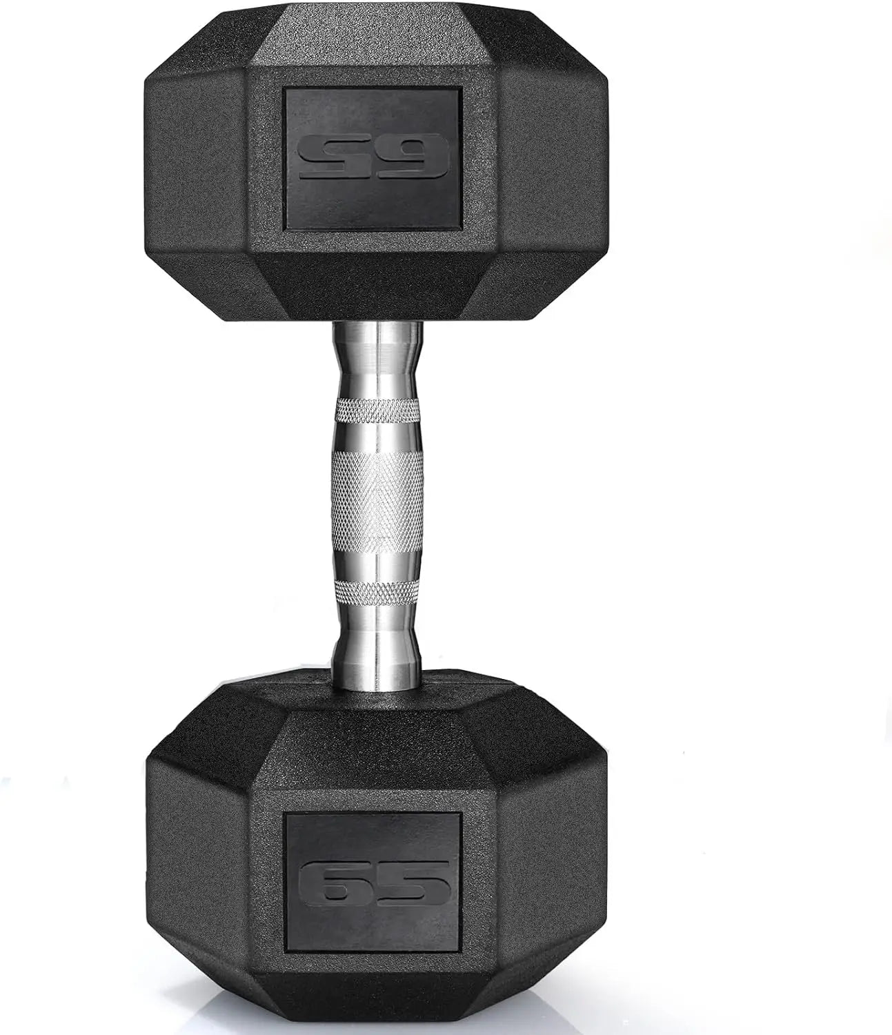 Rubber Hex Dumbbells Set Cast Iron Rubber Coated 2 Pack - Arthur's Wellness Emporium