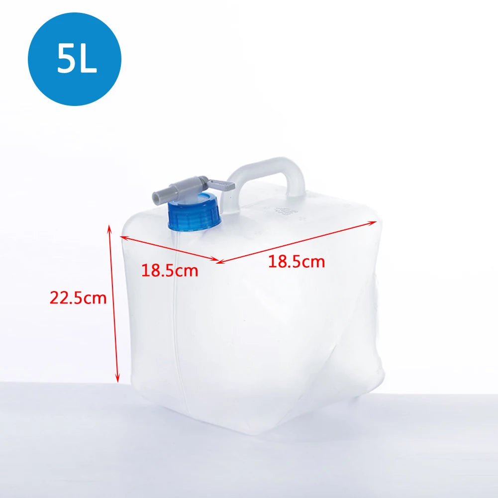 Foldable Water Container with Spigot for Emergency Use