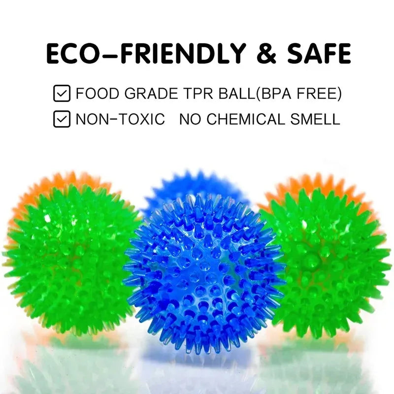 TPR Squeaky Dog Ball Toy Tooth Cleaning Chew For Training - Arthur's Wellness Emporium