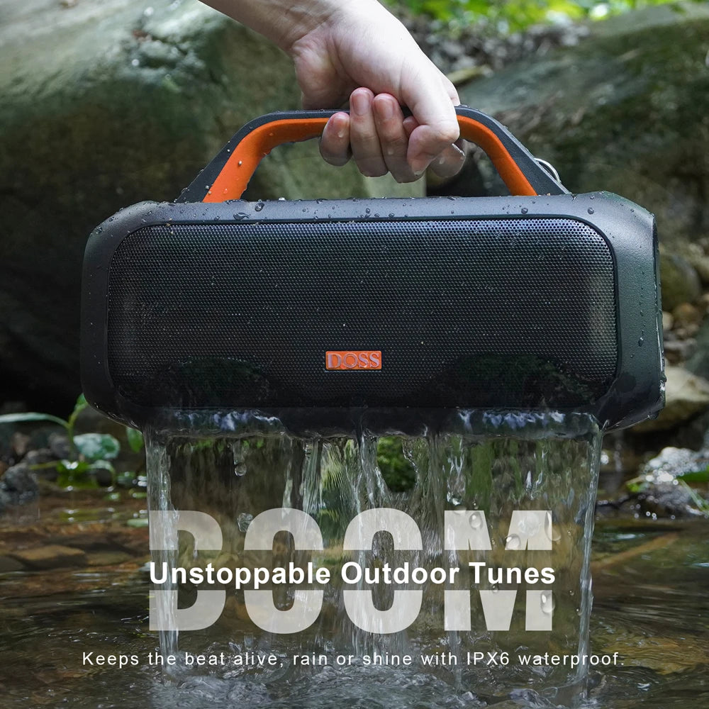 DOSS Outdoor Portable Speaker 60W IPX6 Waterproof Power Bank