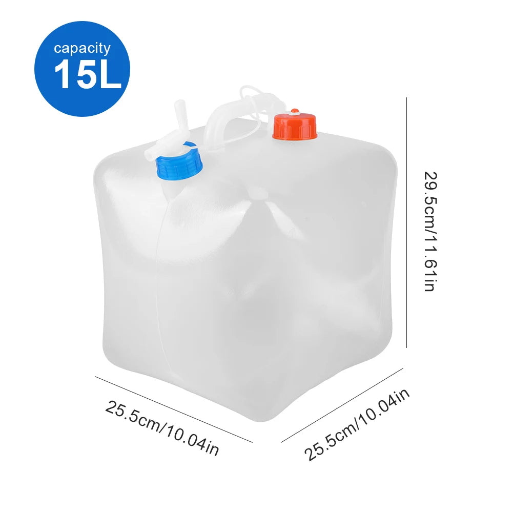 Foldable Water Container with Spigot for Emergency Use
