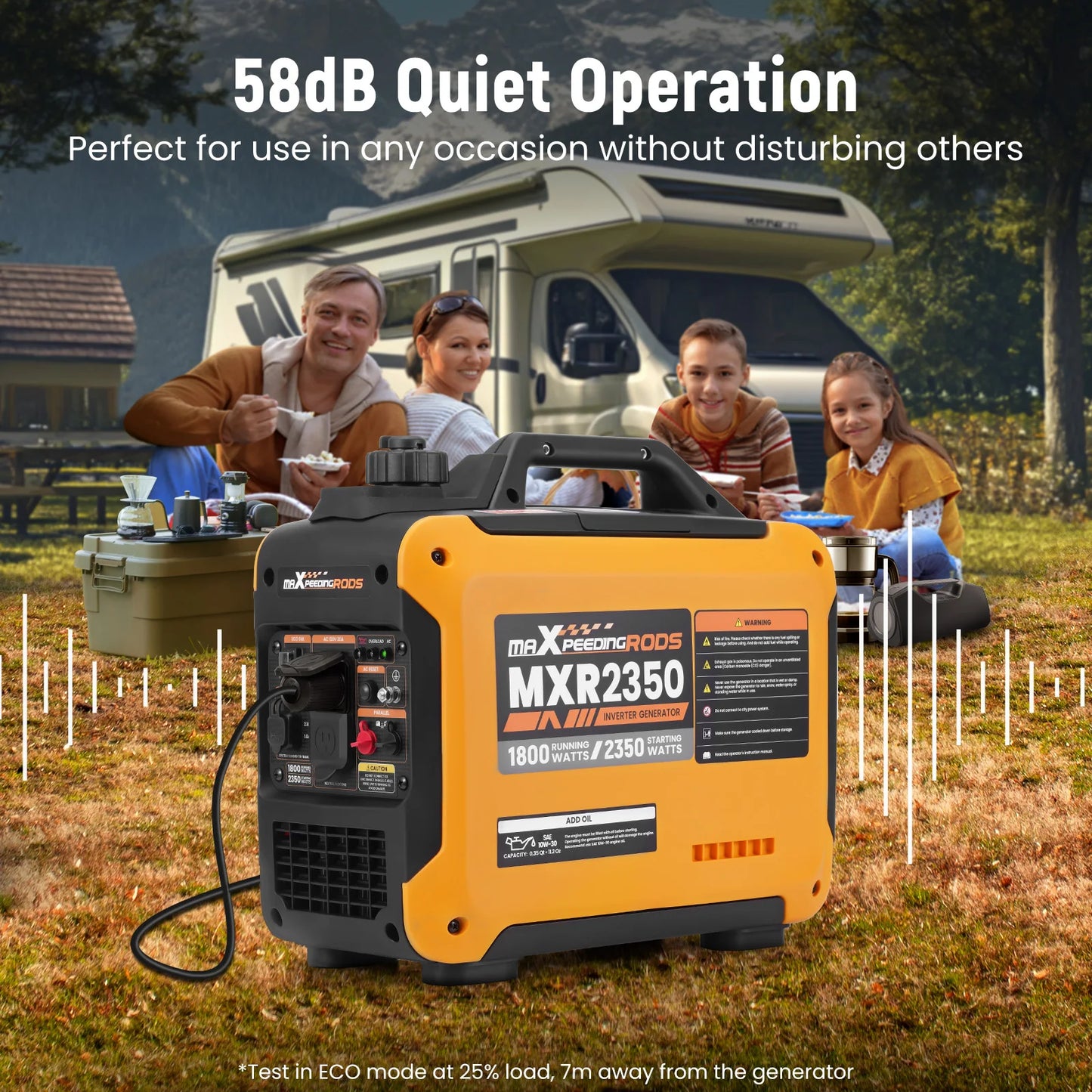 Maxpeedingrods 2350W Portable Gas Inverter Generator Parallel Ready For RV