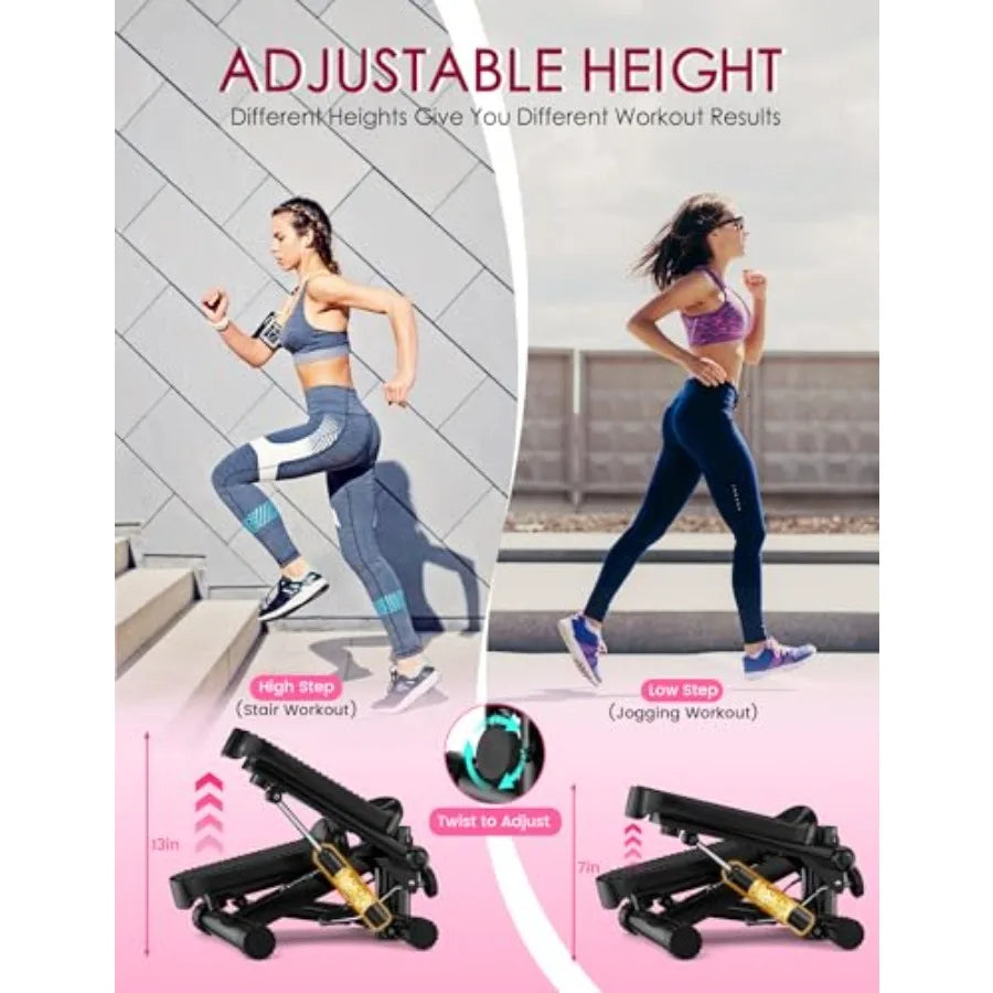YAO HUI HUANG Portable Mini Stepper With Resistance Bands - Arthur's Wellness Emporium
