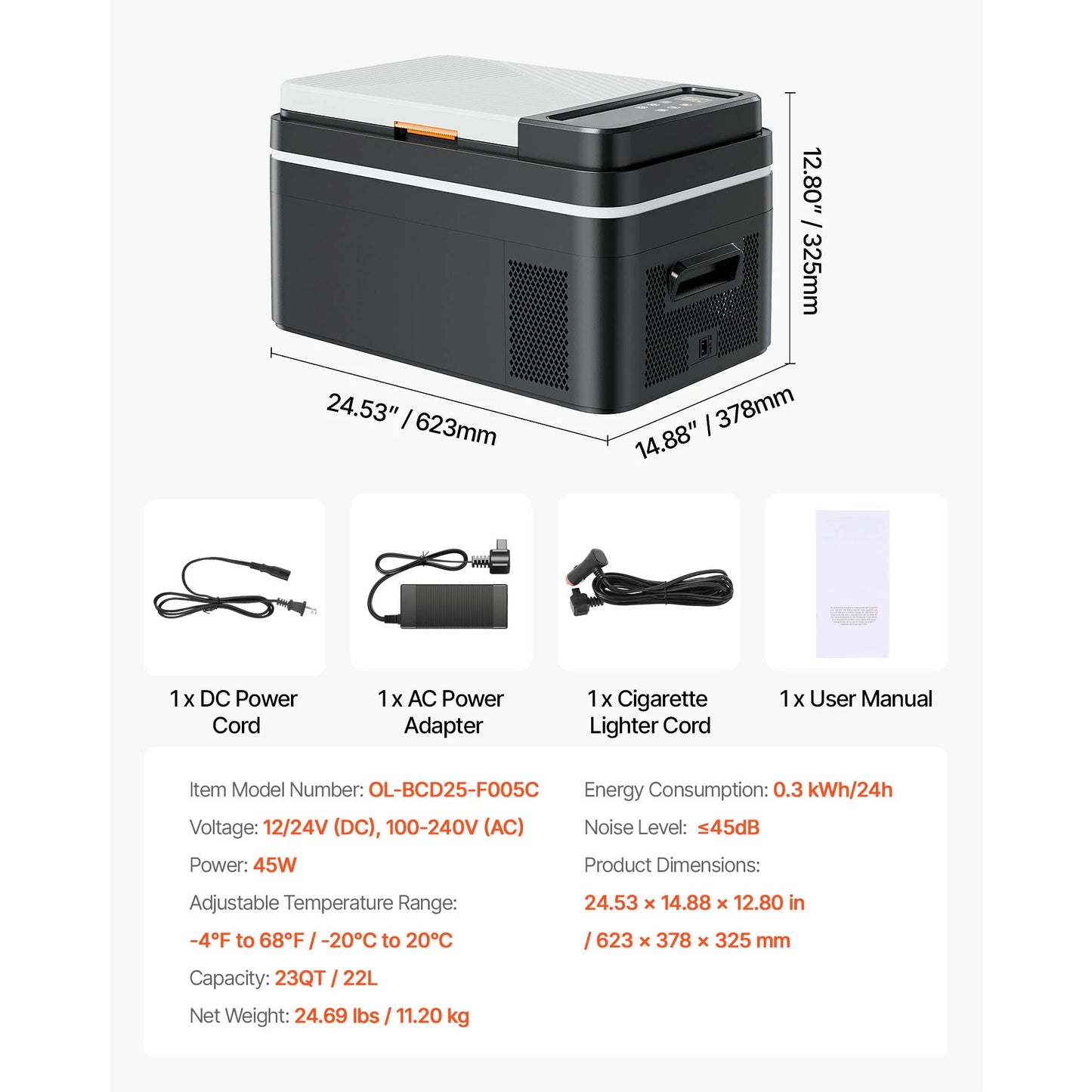 SucceBuy Car Refrigerator Portable 12V Compressor Cooler for Camping