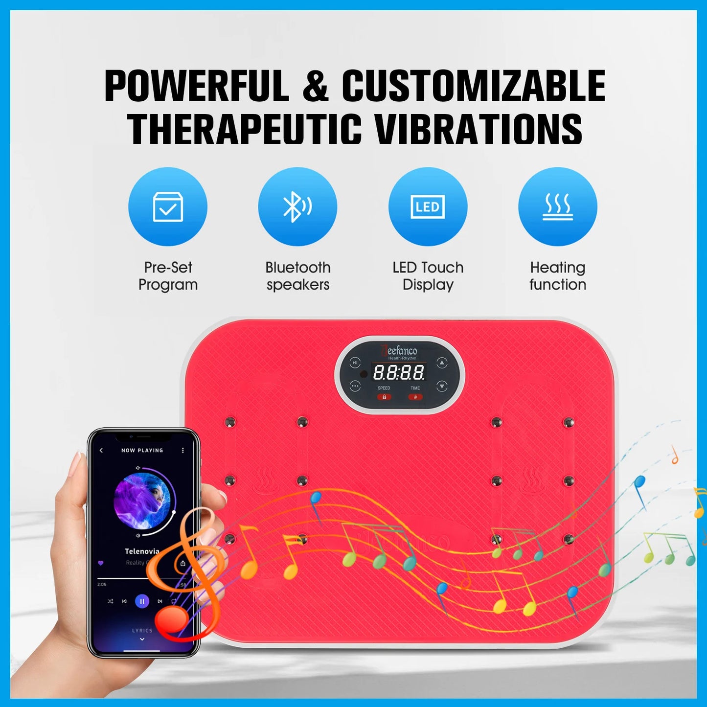 Jeefanco Vertical Vibration Plate Fitness Machine Home Use - Arthur's Wellness Emporium