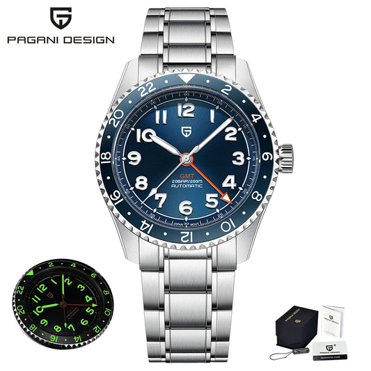 Pagani Design NH34 GMT Automatic Stainless Steel Mens Watch